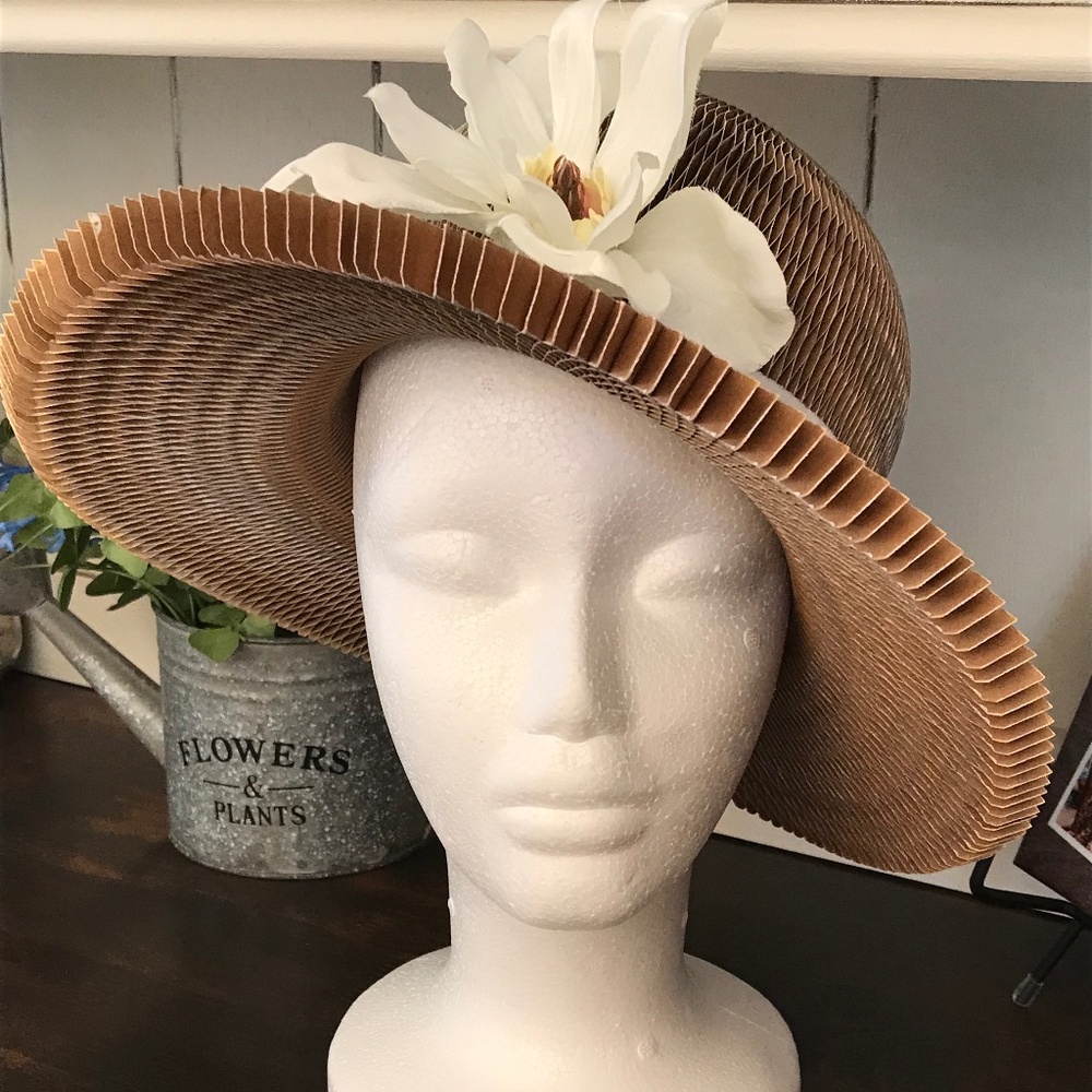 Handcrafted Corrugated Paper Sun Hat